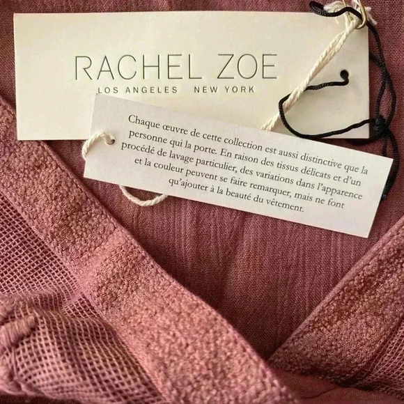 🆕Rachel Zoe Boho Mauve Flowy Babydoll Top S🆕 - Picture 9 of 10
